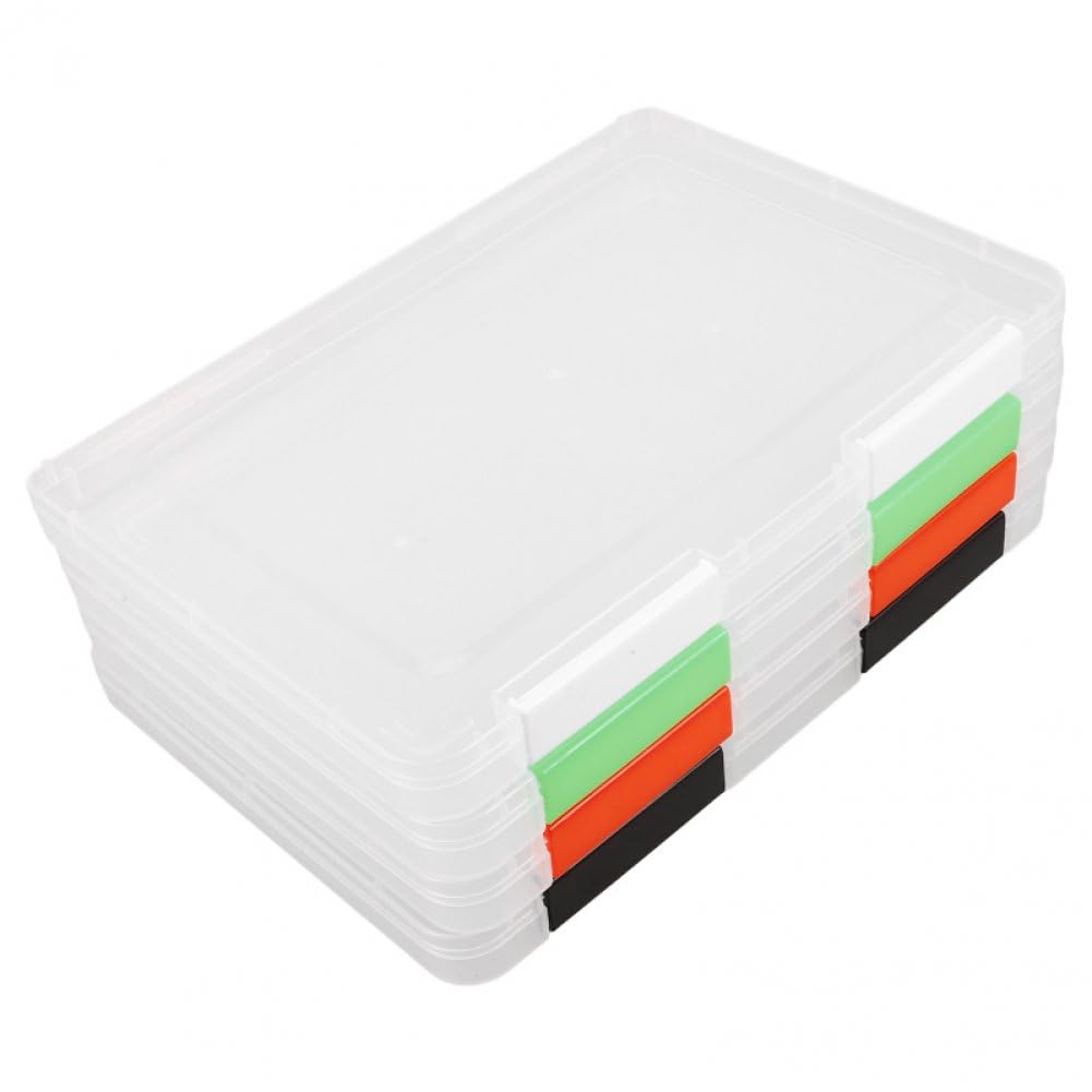 Amazon.co.jp: ファイルケース 4個入 A5 ハンドル付き ポータブル