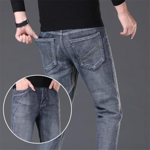 Men's Streetwear Jeans Vintage Slim Fit Pants Narrow Leg Daily Denim Trousers2