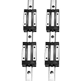 [2 Pack] HGR20/HGH20 300mm / 11.81inch Linear Sliding Rail Guide with 4 HGH20CA Linear Bearing Slidi