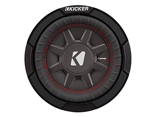 KICKER 43CWRT672 CompRT 6.75 Inch 300 Watts 2 Ohm Dual Voice Coil Shallow Slim Car Audio Subwoofer with Santoprene Surround and Polypropylene Cone