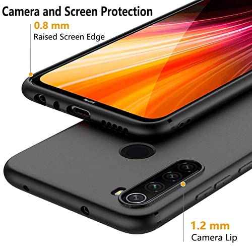 Image of Mobile Back Cover Case for Redmi Note 8 (Silicone Case|CameraProtection|Black SC1510)