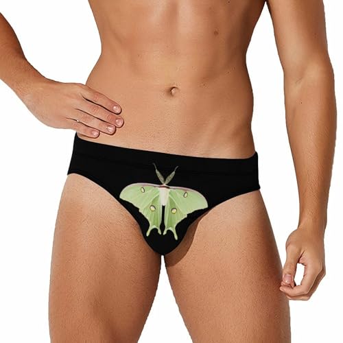 Luna Moth Beautiful Butterfly Novelty Men's Swimming Brief Swimwear Pants Trunks Beach Shorts Underwear