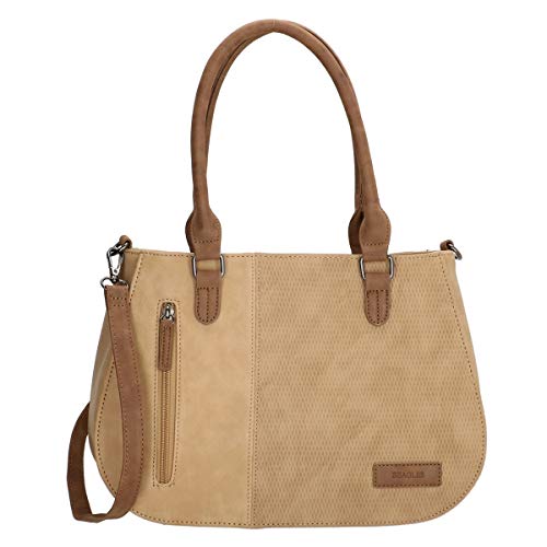 Sac à main Beagles Brunete BG157 beige grand format chic