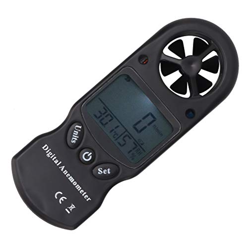 Digitaler Windmesser,TL-300 3-in-1-Handheld Multifunktions-Mini-Windgeschwindigkeitsmesser Messgerät Thermometer Hygrometer mit Hintergrundbeleuchtung Drachenfliegen Segeln Surfen Paragliding