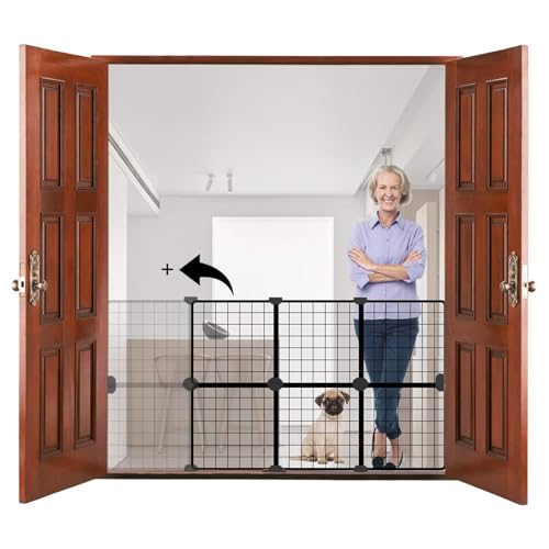 Sumoni Hundebarrieren Treppenschutzgitter Barrier Gates Haustier Gates Hund Gehege 105x70CM, einfach zu montieren, kann zusammen in so viele Modelle wie nötig (Single Piece 35 * 35cm, 6 Stück Total)