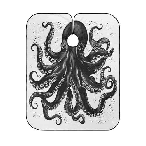 Capa de peluquería clásica negra con cierre ajustable miniatura 6