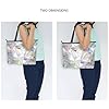 Sevdomey Stained Glass Tote Bag for Women with Zipper, Large Capacity Canvas Handbag for Work, Travel & Shopping #1