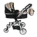 Mommy & me 2 in 1 Deluxe Doll Stroller Extra Tall 32'' HIGH (View All Photos) 9695 Beige Plaid