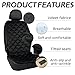 Jokuye 1 Pack Car Seat Cushion Comfortable Seat Cover for Cars, Full Back and Seat Cushion for Driver or Passenger-Black