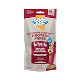 Good Boy Carnivore’s Delight Protein Purees Dog Food Mixers for All Adult Dogs, 10 Count, Easy Single-Serve Triple Flavor Topper Treats with Duck, Beef and Rabbit