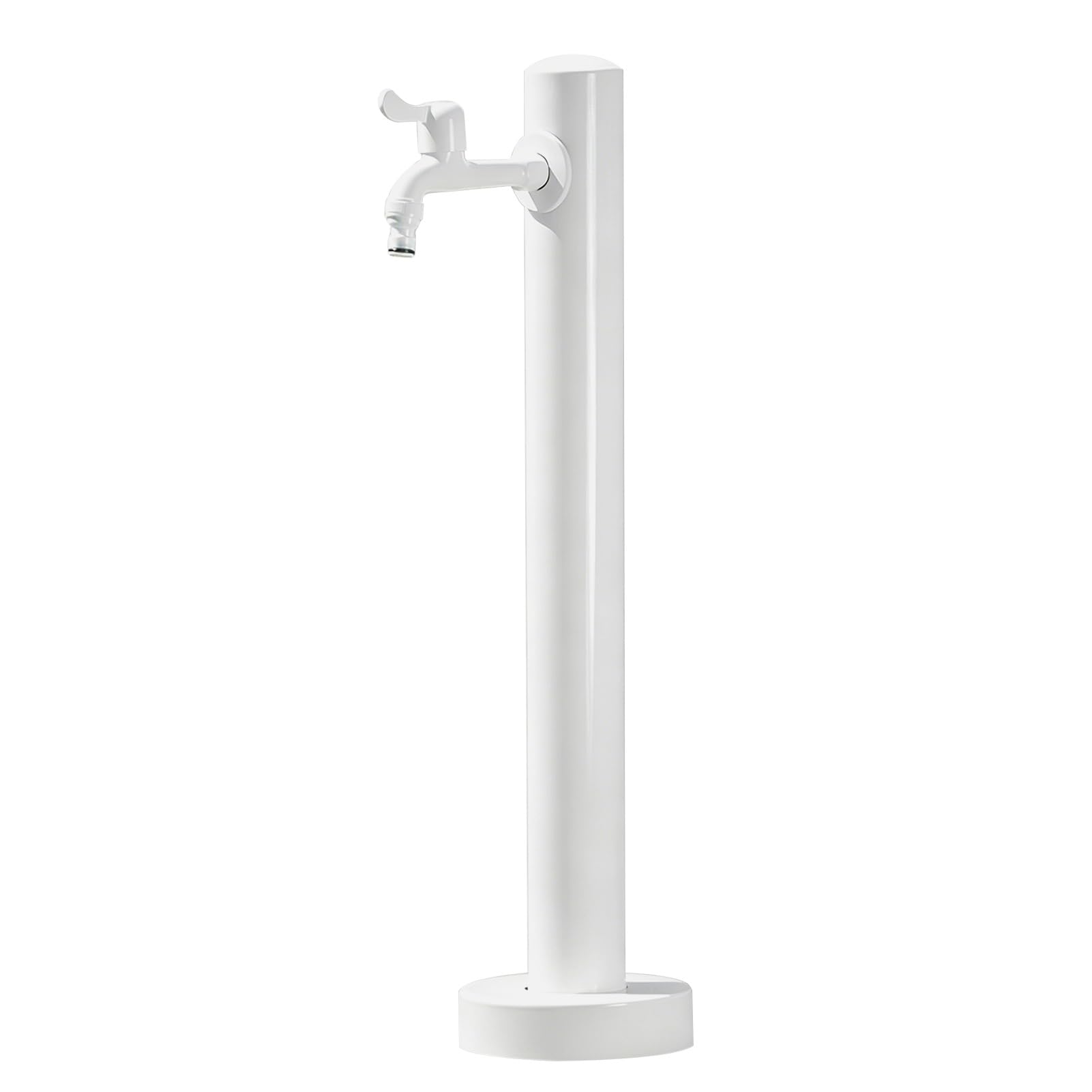 Lonmrrton B Freestanding Outdoor Water Column Faucet, 304 Stainless Steel Garden Water Spigot Stand With Dual Outlet Tap, Water Dispenser Hydrant For Patio Ackyard Car Wash Pet Athing(,Height: 95Cm/37.4In)