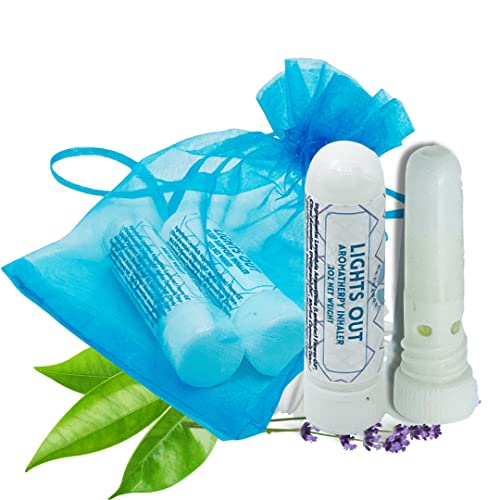 Lights Out Aromatherapy Nasal Inhaler (2Pk) – Relaxing Essential Oil Blend With Lavender And Neroli – Natural Undiluted Essential Oils – Relaxation And Sleep Support – Great Gift Idea #TOP2