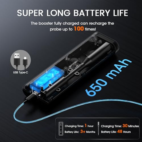 DOQAUS 520FT Wireless Meat Thermometer, Extra Long Range Bluetooth Meat Thermometer Wireless,100% Waterproof Meat Thermometer Digital Wireless for Oven Grill Smoker Cooking BBQ - Thumbnail 5