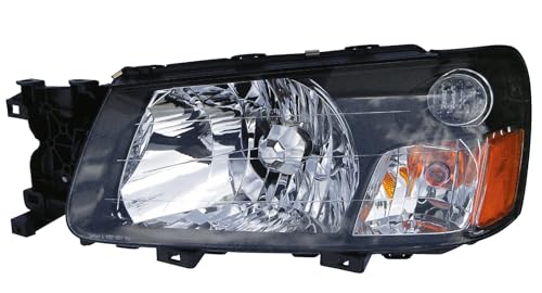 HEADLIGHTSDEPOT Halogen Headlight Compatible With Subaru Forester 2003-2004 Includes Left Driver Side Headlamp