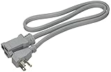 Prime EC680503L Air Conditioner and Major Appliance Extension Cord, Gray, 3-Feet