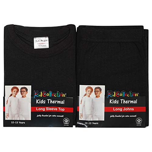 KidCollection Kids Thermal Set -Black - Age 6-8 Years - KC164-B-6-8 - Image 2