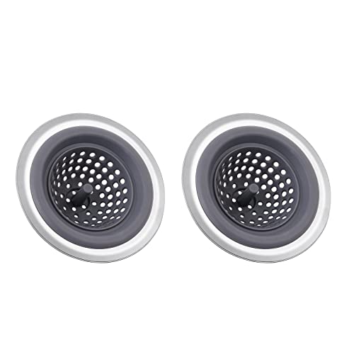 Silicone Kitchen Sink Drains Strainer, Wide Rim 4.65" Diameter (2 Pack) #TOP5