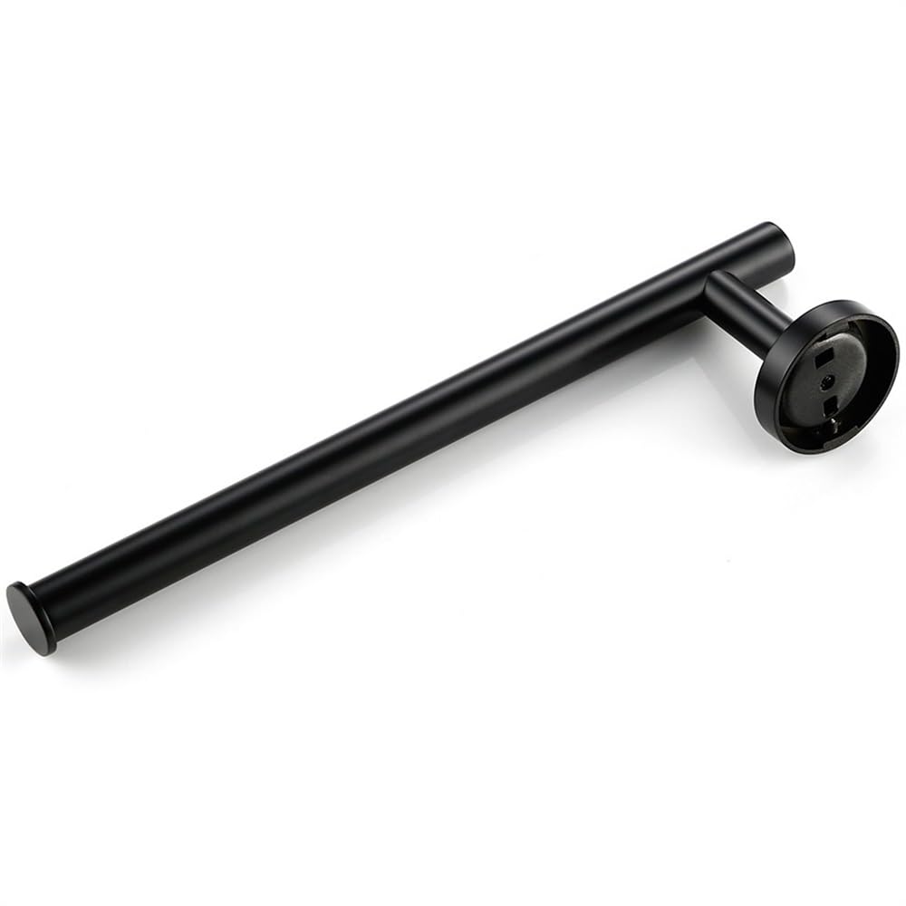 WDSOPK Housewares Suit Black Shelf Paper Towel Rack Bathroom Accessories Robe Hook Towel Bar Rack Rod Bathroom Hardware Grab Rail（Mb-towel Ring）