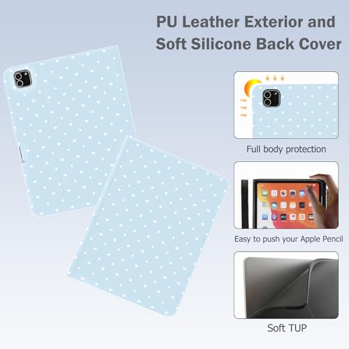 Coque iPad Air 13 M3 anti-choc bleu avec support multi-angles - 5