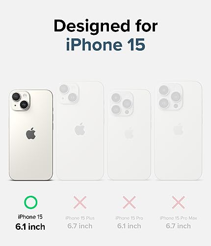 Image of Ringke Fusion Compatible with iPhone 15 Case Cover Transparent Hard Back Soft Flexible TPU Bumper Scratch Resistant Natural Form iPhone 15 Back Cover - Clear