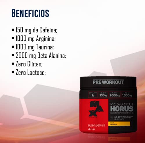 Max Titanium Hórus Pre Workout - 300G Citrus -