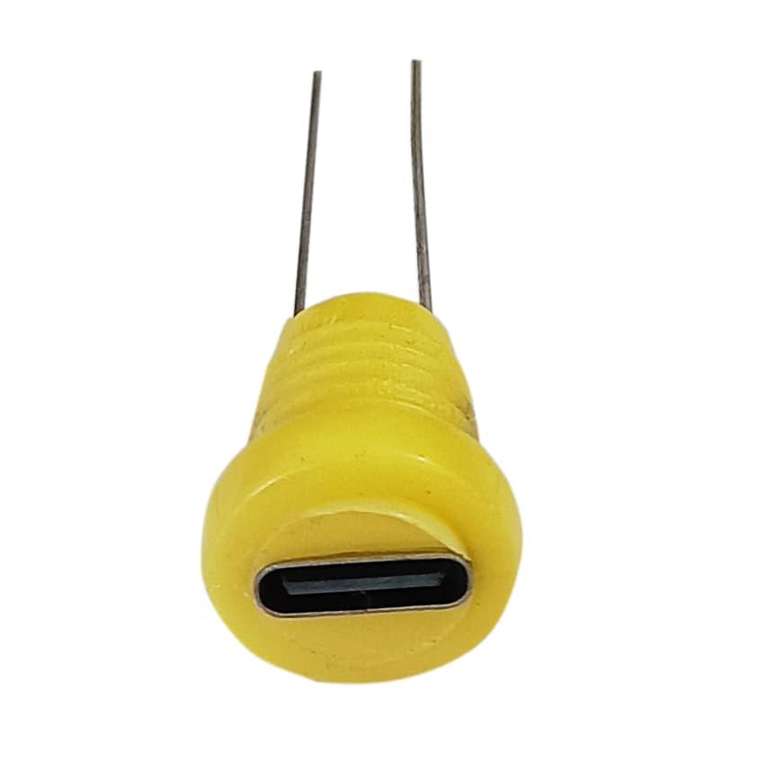 Image of (Pack of 20 Pieces) TYPE C Female Panel Mount Socket Connector For PCB, Electronic Circuits, DIY Hobby Kit Multipurpose (Yellow)