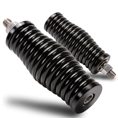 True MODS Black 2pc Heavy-Duty Stainless Steel CB Radio Antenna Spring Mount Base [3/8 24 Thread] for Offroad UTV ATV SxS Side-by-Side 4 Wheeler Polaris RZR Razor Can-Am Maverick X3 Semi Truck Car