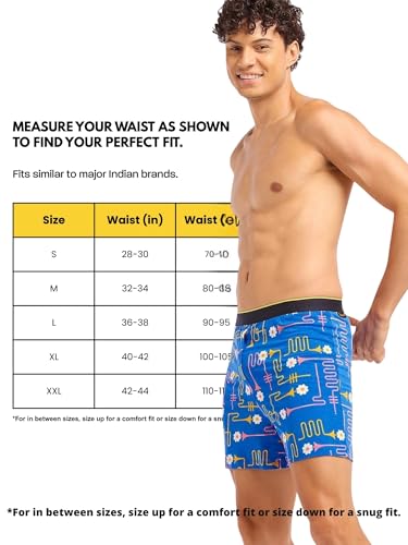 Image of Bummer Printed Micro Modal Boxers Shorts for Men - Ultra Soft & Breathable, 3 Times Softer Than Cotton, Anti-Bacterial, Stretchable for Ultimate Comfort, Combo Pack of 2 (A Shark Tank Product)