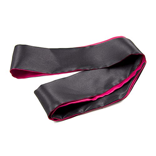 4 Pack Soft Sleeping Mask Satin Eye Mask Silk Comfortable Smooth Sleep Blindfold Tie By Ackllr, 150 Cm, Black/Red #TOP7