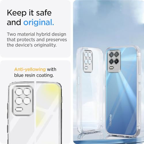 Image of Jkobi Back Cover for Realme 9 5G (Silicone Clear Shockproof Case with Camera Protection | Soft and Flexible | Transparent)
