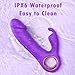 Rabbit Vibrator G Spot Vibrators, Sex Toy for Clitoral Nipple Anal - 2 in 1 Soft Clitoral Vibrator with 10 Vibrating Modes Waterproof Realistic Adult Sex Toys for Women and Couples Pleasure (Purple)