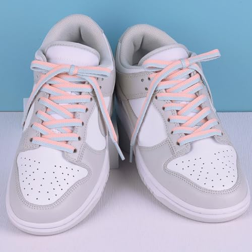 Image of Booyckiy 3 /4 inch Wide Satin Ribbon Shoelaces Flat Colorful Shoe Laces for Women Girls