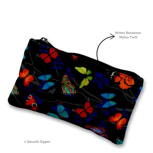 Image of VISMIINTREND Flat Butterfly Zipper Pouches - Document Holder, Pen & Pencil Case, Cosmetic Pouch, Travel Organizer