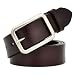 Vonsely Wide Leather Womens Belts for Jeans, Unisex Square Buckle Belts for Men and Women