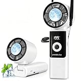 【Ventilateur turbo ultra-puissant】Doté d'un moteur triphasé sans balais de pointe, ce ventilateur turbo haute vitesse atteint 20 000 tr/min avec une vitesse de vent jusqu'à 8,5 m/s, assurant un flux d'air puissant et stable. Sa vitesse de refroidissement est plus de trois fois supérieure, éliminant instantanément la chaleur et vous gardant au frais et à l'aise toute la journée.