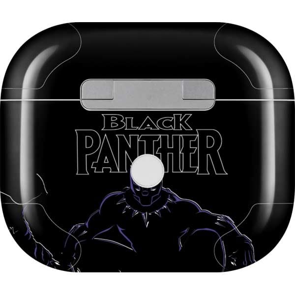 Skinit Decal Audio Skin Compatible with Apple AirPods (3rd Gen 2021) - Officially Licensed Marvel Black Panther Night Time Watch Design