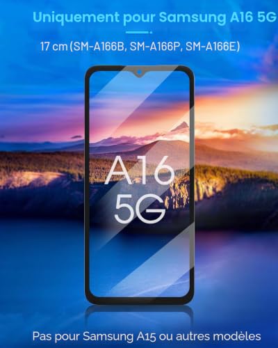 Écran tactile numériseur assemblage complet Galaxy A16 noir sans cadre - 2