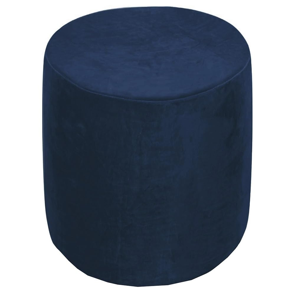 Round Ottoman Slipcover Cover Velvet Small/Large Footstool Protector Covers Stool Ottoman Covers Stretch with Elastic Bottom, Feature Textured Checked Fabric Machine Washable(#16,Diameter: 90cm)