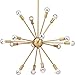 Progress Lighting Ion Collection 16-Light Mid-Century Modern Chandelier Light Brushed Bronze