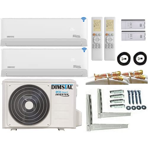 Split-Klimaanlage mit 2 Innengeräten 9000 und 12000 BTU