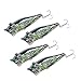 Yardwe 4pcs Metal Fishing Lures Plated Artificial Bait for Bass Pike and Perch High Simulation Design with Strong Hooks Fishing Tackle for Enthusiasts