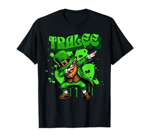 Tralee Irlanda Dabbing Leprechaun Divertido Día de San Patricio Camiseta