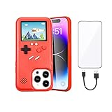 KJArrow for iPhone 14 Pro Gameboy Case Retro Design, Classic Handheld Game Console Case for Men and Women, Old School Case 3D Video Game Phone Case Protective Cover for iPhone 14 Pro Red
