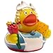 Produktbild DUCKSHOP | Badeente Amsterdam | Quietscheente | L: 7,5 cm I inkl. Quietscheentchen-Schlüsselanhänger im Set I Geschenk Sightseeing I Souvenir