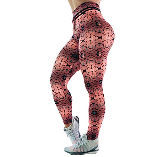 Givekoiu 2019 Women Sports Pants Sexy Skinny Patchwork Gym Workout Training Yoga Leggings Running Trousers (White,M)