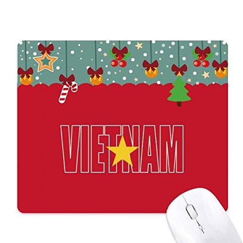 Alfombrilla de ratón antideslizante con estampado de bandera de Vietnam para PC