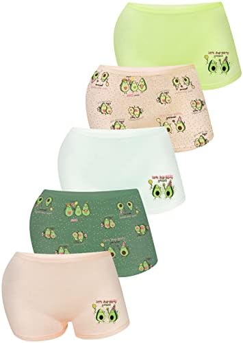 LOREZA ® 5 Girls Cotton Briefs Underwear with Different Motifs - Soft and Comfortable Material