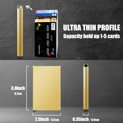 Image of FurArt Slim Minimalist Wallet RFID Credit Card Holder for Men | slim minimalist compact rfid id window thin