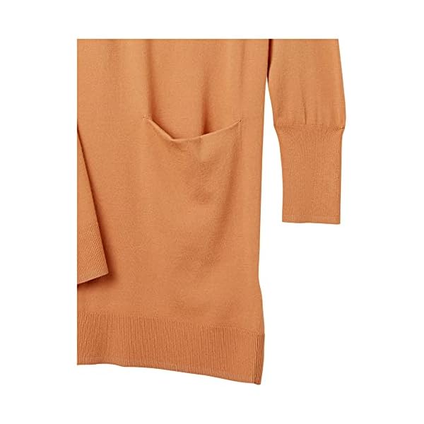 Daily Ritual Women's Fine Gauge Stretch Long-Sleeve Cardigan Sweater, Camel, XX-Large