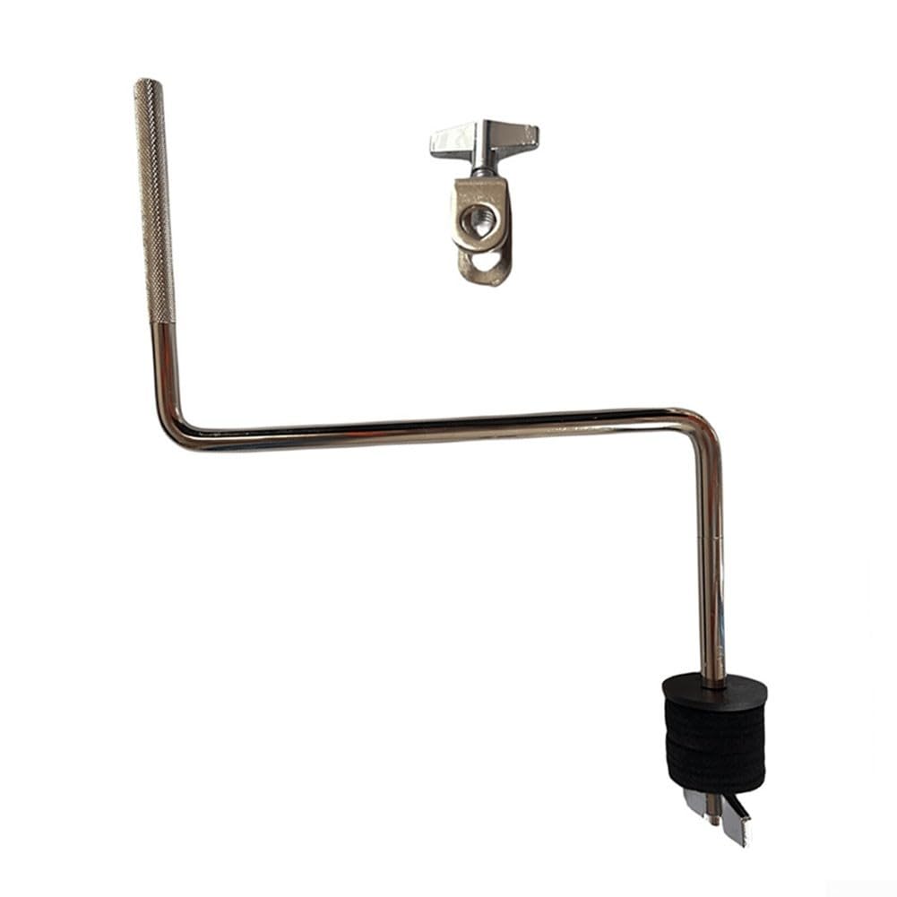 Pince de tige de cymbale en forme de Z avec clip à vis pour pièces de batterie, accessoire de support d'instrument à percussion en métal, 34,5 cm, argenté
